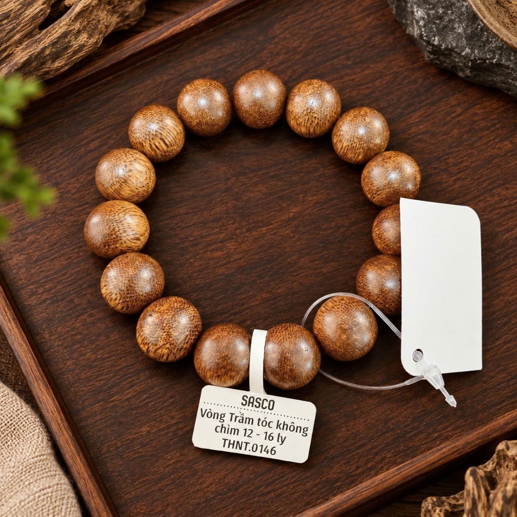 Vòng Trầm tóc không chìm 12 - 16 li (THNT.0146)